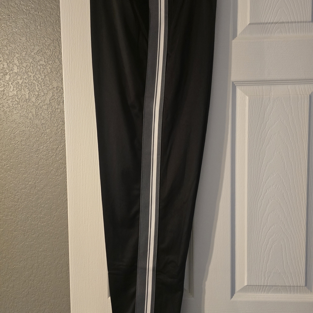 Athletic Works Kids Black Joggers with White Stripe